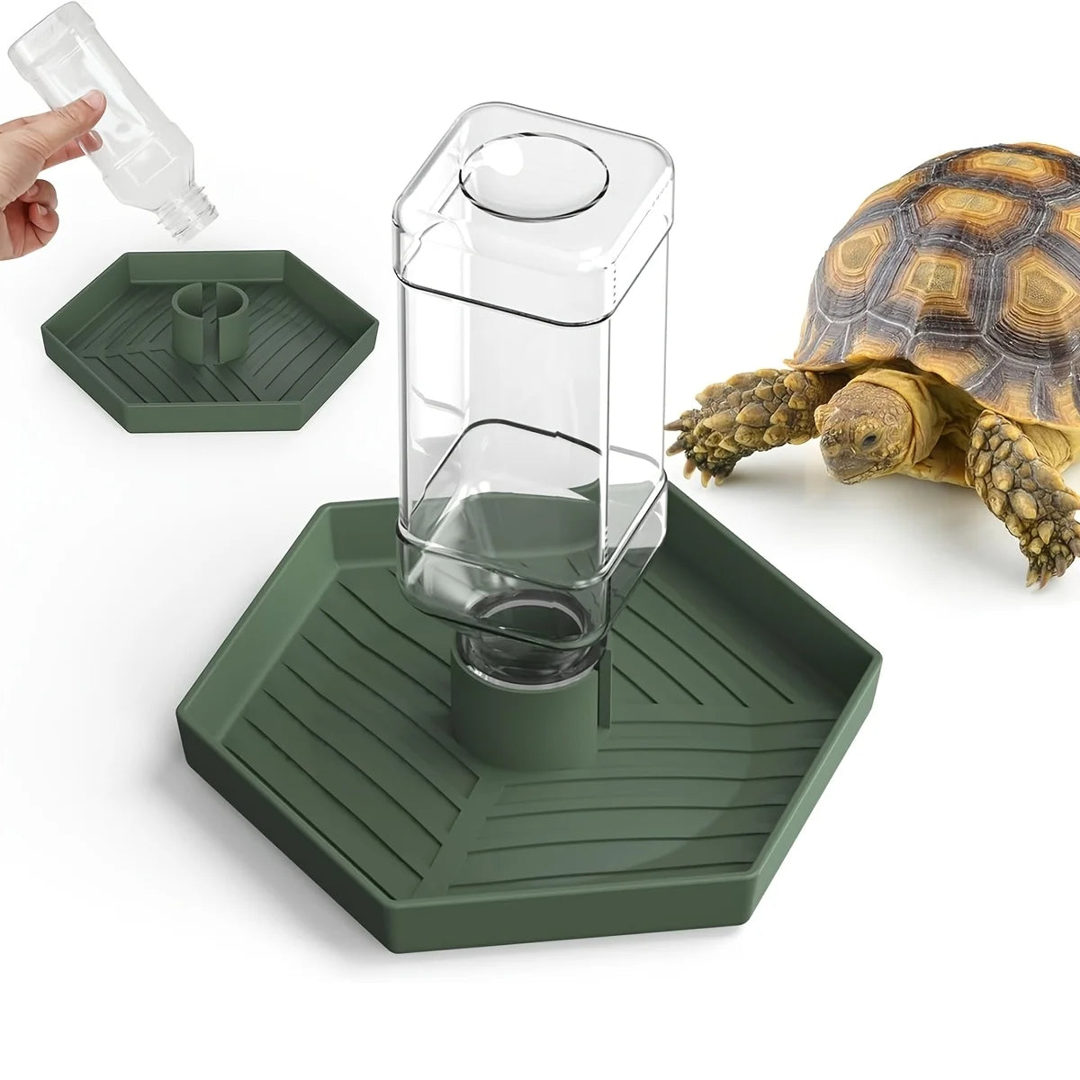 Delight Your Reptile with Our Colorful Automatic Water Fountain - Perfect for Tortoises, Lizards, and More!