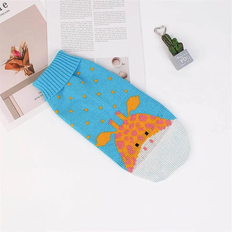 Cozy Cartoon Pet Dog Sweater for Small Dogs - Perfect for Winter Warmth and Style!