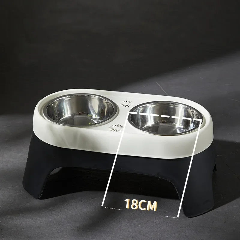 Dog Elevated Feeder anti Knock Stainless Steel Raised Dog Bowl Elevated Bowls for Dog Cat Bowl
