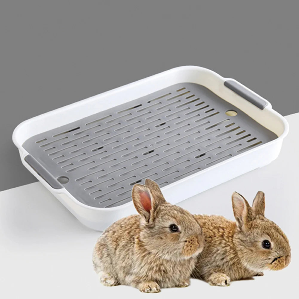 Rabbit Litter Box Small Pet Toilet Tray Bunnies Corner Toilet Box for Ferret Hamster Dragon Cat Guinea Pig Dutch Pig Supplies