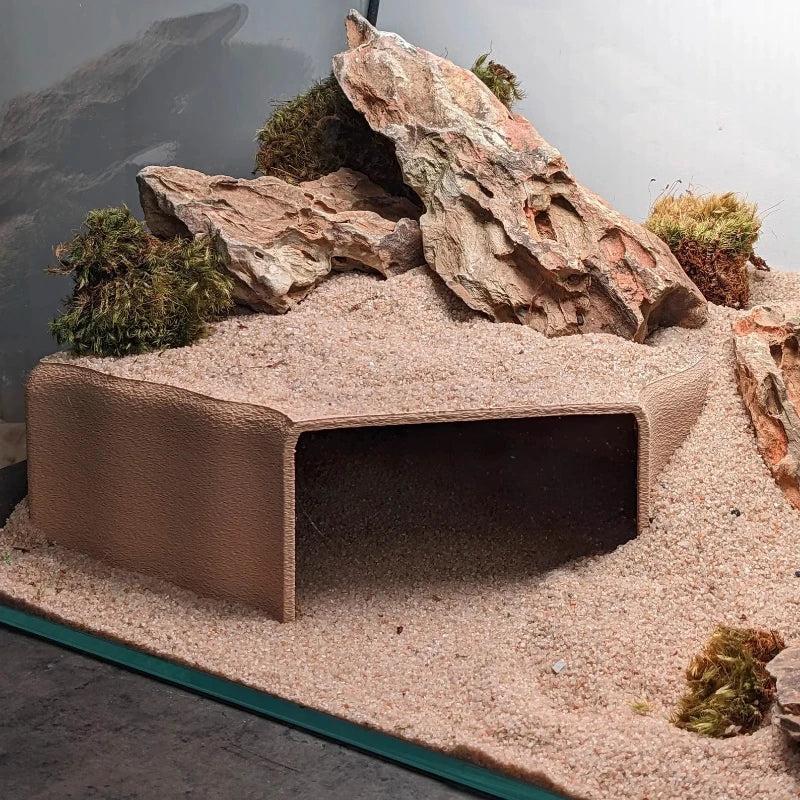 Discover the Ultimate 3D Printed Underground Cave Hideout for Your Lizards, Turtles, and Spiders - Perfect for Reptile Habitats and Aquariums!