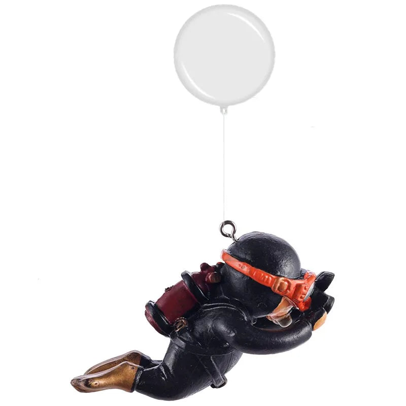 Fish Tank Decoration Resin Landscaping Small Ornaments Mini Diver Glow Aquarium Decor Floating Ball Aquarium Accessories