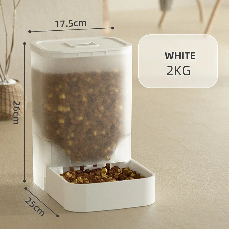 Automatic Pet Feeder and Water Dispenser - Convenient Food Storage Solution for Dogs and Cats