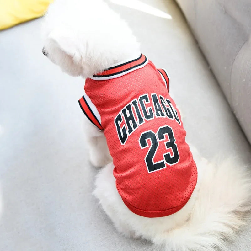 Stylish Mesh Dog Jersey for Spring/Summer - Breathable T-Shirts for Small Dogs, Perfect for Schnauzers and Teddy Breeds