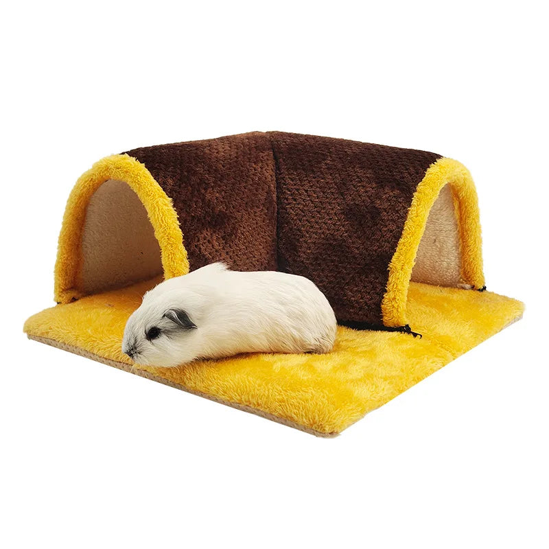Cozy Plush Tunnels for Small Pets - Perfect Winter Hideaway for Guinea Pigs, Squirrels, Rabbits, and More!