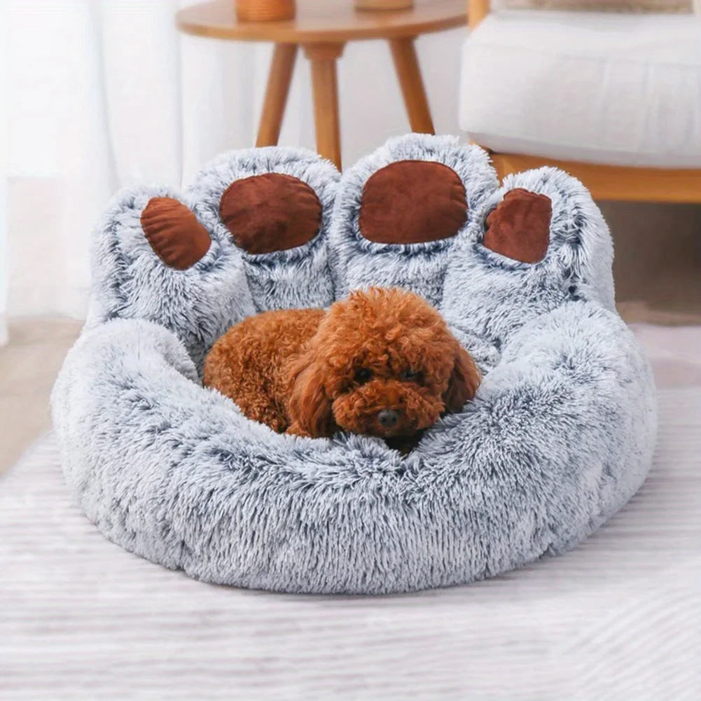 Paw-sitively Adorable Dog Bed: The Cozy Bear Paw Wonderland for Your Furry Friends!