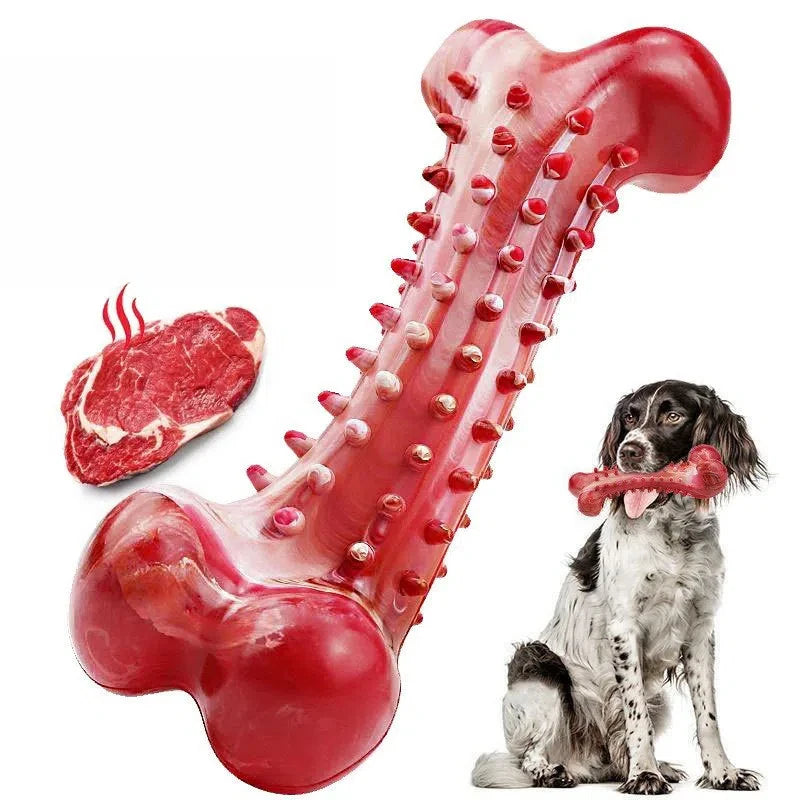 Unbreakable Beef-Flavored Chew Toys for Large Dogs - Perfect for Aggressive Chewers and Dental Health