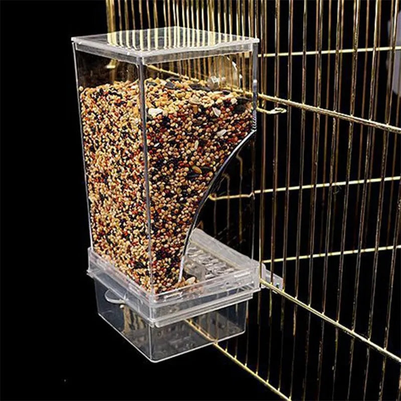 Automatic Acrylic No Mess Bird Feeders - Perfect Parrot Drinker & Food Container for Budgerigars and Parakeets