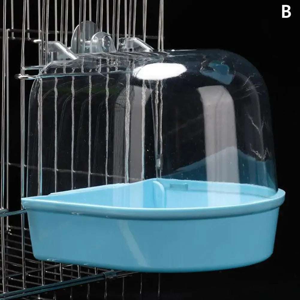 Delight Your Feathered Friends with Our Waterproof and Easy-to-Clean Hanging Bird Bath - Perfect for Parrots and Mynahs!
