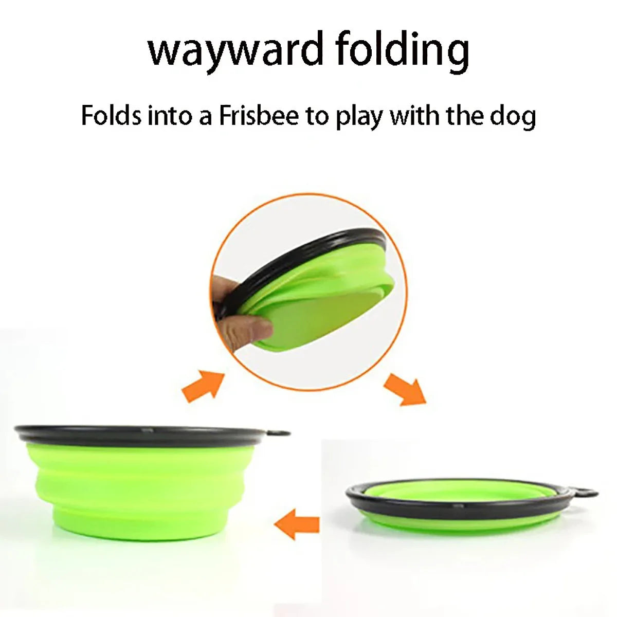 Ultimate Travel Companion: Folding Silicone Dog Bowl with Carabiner for Convenient Outdoor Feeding