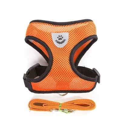 Adjustable Reflective Cat and Dog Harness with Leash - Breathable Mesh Vest for Ultimate Comfort and Safety
