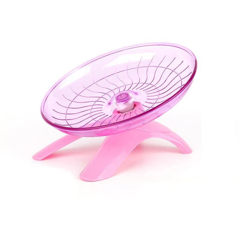 Silent and Stylish Pet Hamster Running Wheel - Mute Flying Saucer with Steel Axle for Happy Small Animals