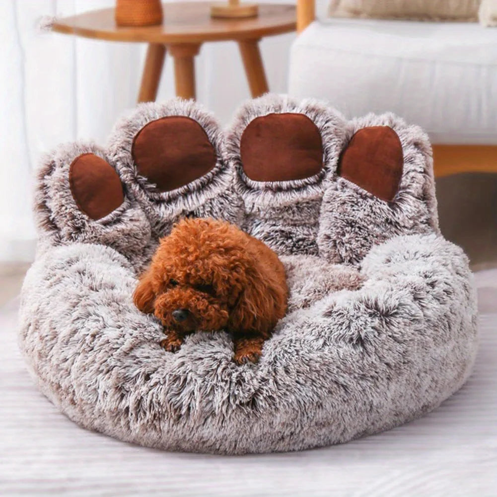 Paw-sitively Adorable Dog Bed: The Cozy Bear Paw Wonderland for Your Furry Friends!
