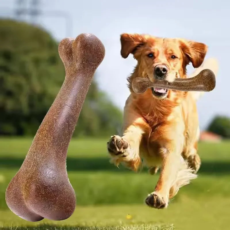 Indestructible Natural Dog Bone Chew Toy - Non-Toxic Anti-Bite Solution for Small, Medium, and Large Dogs