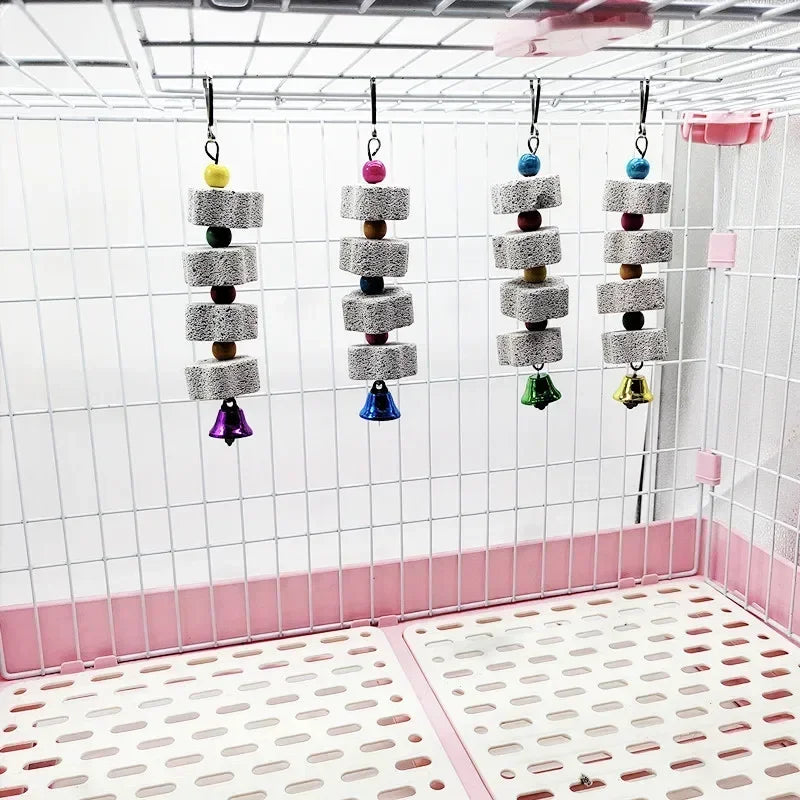 Bright and Engaging Flower-Shaped Bird Molar Toy - Perfect for Parrots, Chinchillas, and Squirrels!
