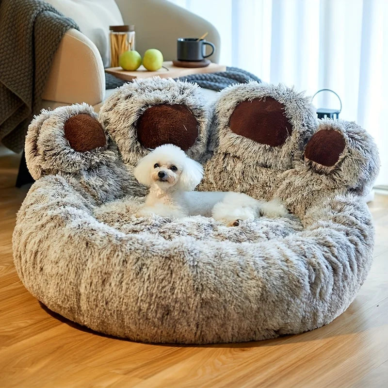 Paw-sitively Adorable Dog Bed: The Cozy Bear Paw Wonderland for Your Furry Friends!