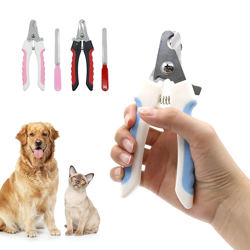 Groom Your Furry Friends with Our Premium Stainless Steel Nail Clipper Set - Perfect for Dogs and Cats!