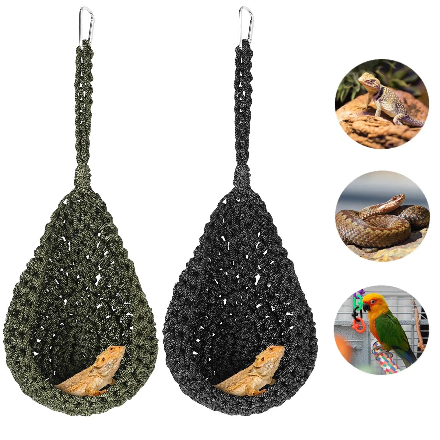 Cozy Reptile Hammock for Bearded Dragons, Chameleons, Hermit Crabs, Geckos, and Snakes - Perfect Sleeping Bed and Lizard Lounge!