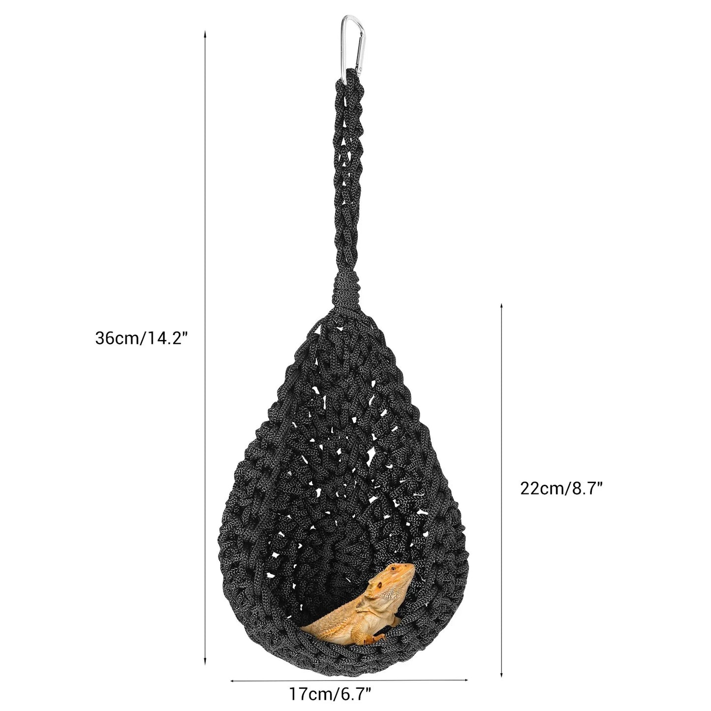 Cozy Reptile Hammock for Bearded Dragons, Chameleons, Hermit Crabs, Geckos, and Snakes - Perfect Sleeping Bed and Lizard Lounge!