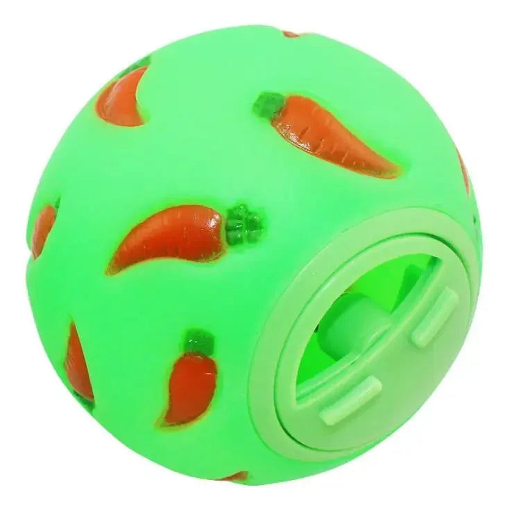 Engaging Interactive Rabbit Treat Ball - Slow Feeder & Snack Dispensing Toy for Bunnies, Ferrets, and Hamsters