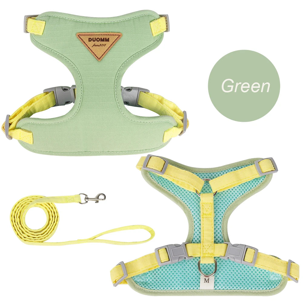 Stylish and Comfortable Cat and Puppy Harness and Leash Set - Perfect for Outdoor Adventures with Your Small Pets!
