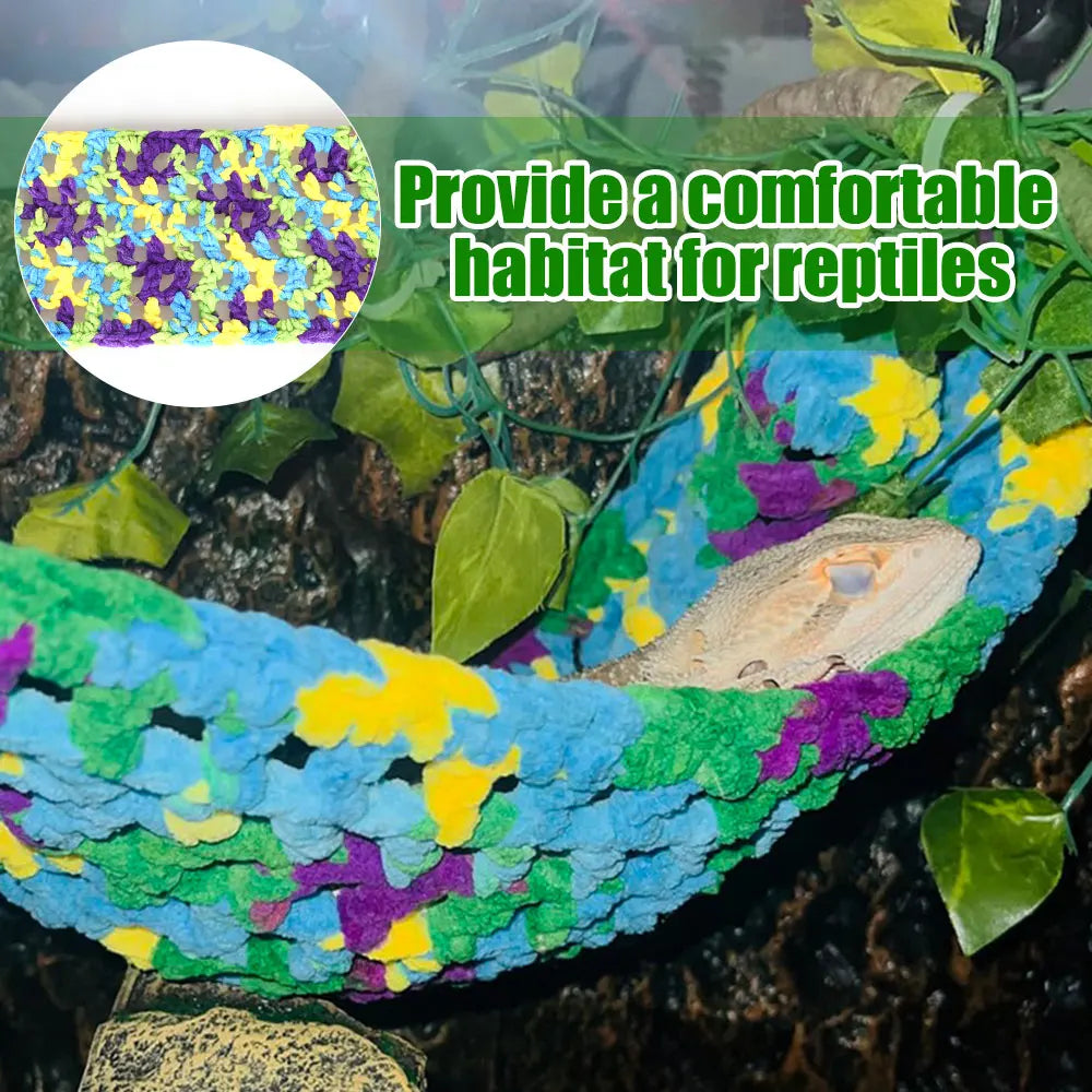 Cozy Reptile Hammock for Bearded Dragons, Chameleons, Hermit Crabs, Geckos, and Snakes - Perfect Sleeping Bed and Lizard Lounge!
