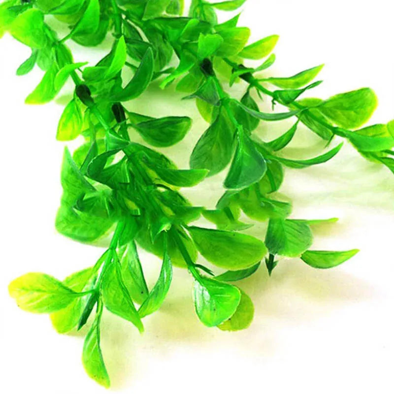 Lifelike Plastic Aquarium Water Grass - Stunning Green & Blue-Purple Artificial Plants for Your Fish Tank Decoration