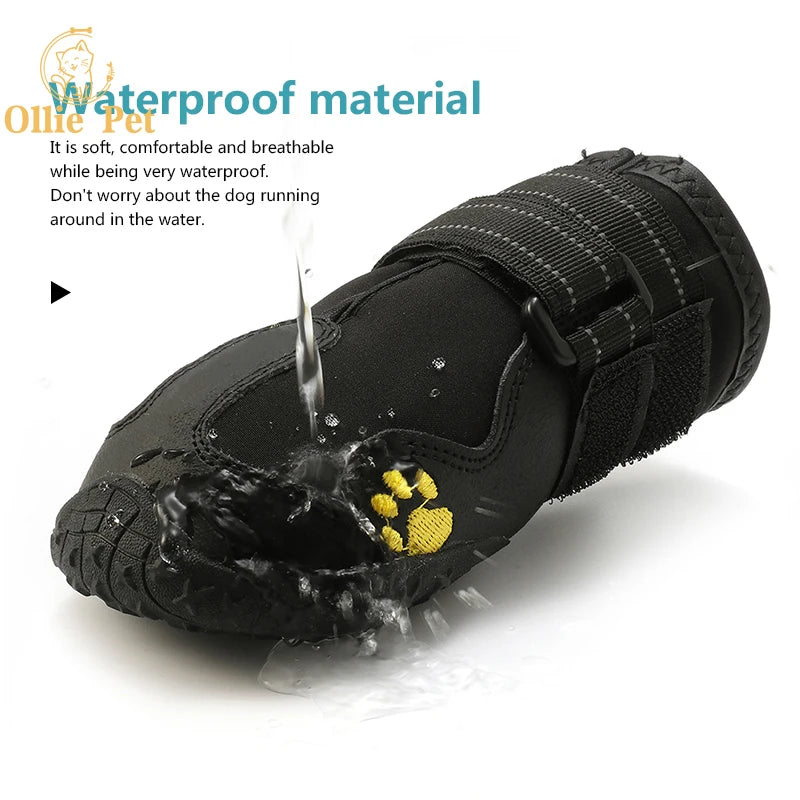 Keep Your Pup Stylish and Safe with Our Waterproof Anti-Slip Dog Boots - Perfect for Autumn and Winter Adventures!