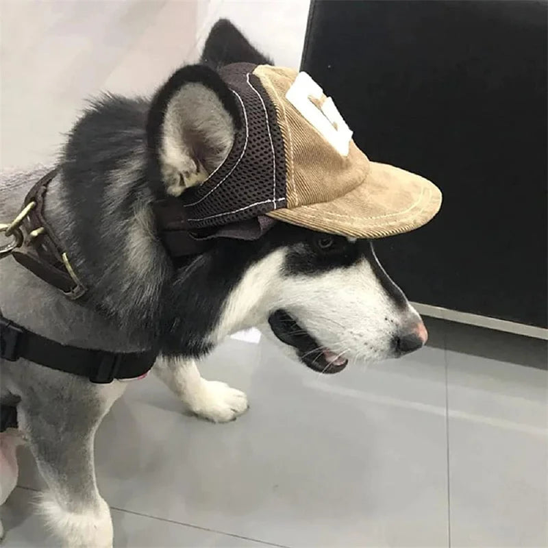 Protect Your Pup in Style: Adjustable Dog Sunscreen Baseball Cap with Ear Holes for All Sizes