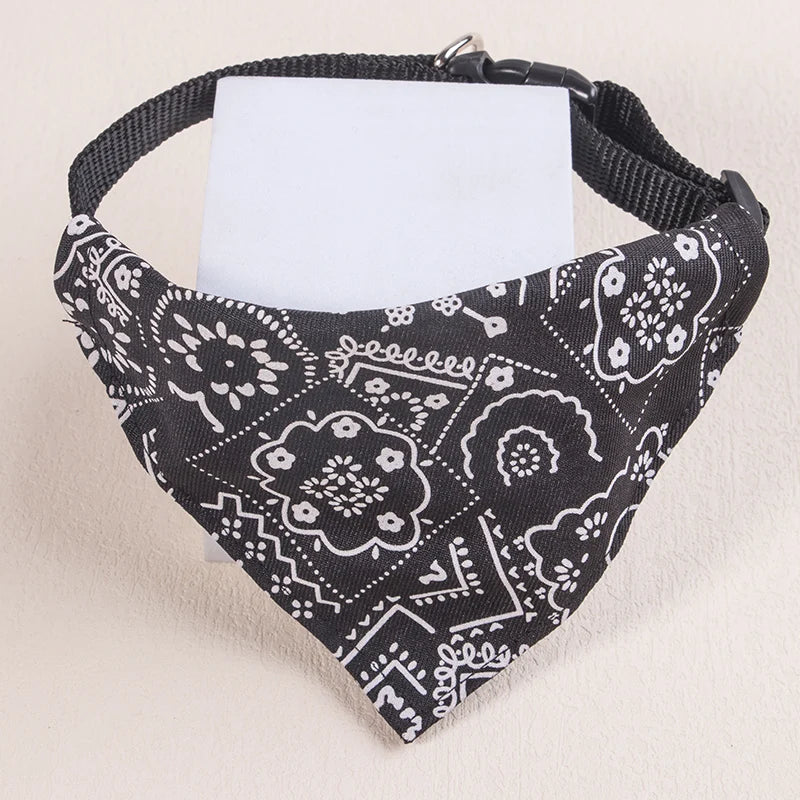 Stylish Adjustable Scarf Bandana Collar for Small Dogs and Cats - Perfect for Fashionable Pets!