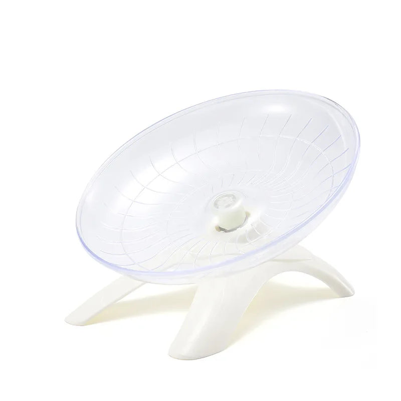 Silent and Stylish Pet Hamster Running Wheel - Mute Flying Saucer with Steel Axle for Happy Small Animals