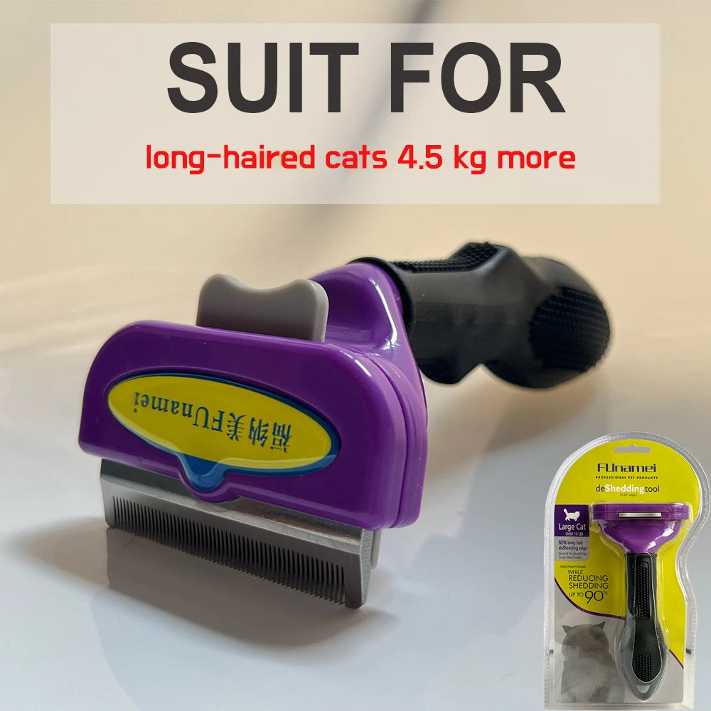 Ultimate Long Hair Cat Brush & Pet Deshedding Tool - Perfect Grooming Brush for Dogs and Cats with Short Hair Comb for Effortless Fur Removal
