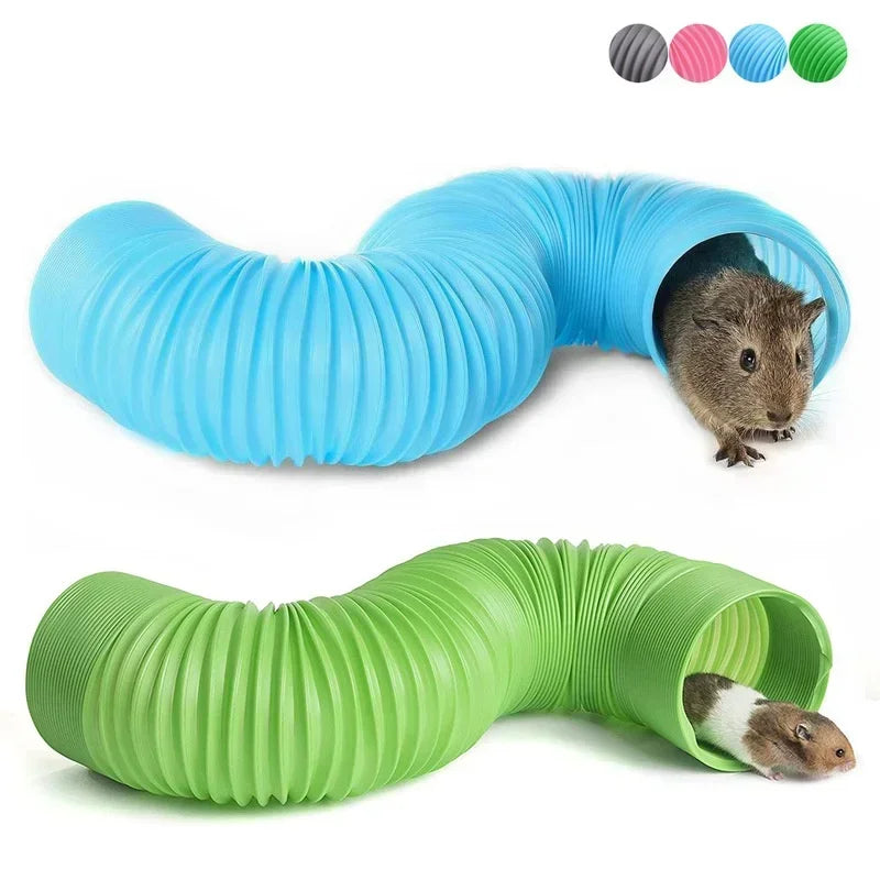 Exciting Telescopic Fun Tunnel for Small Pets - 100Cm Training Channel for Ferrets, Hamsters, and More!