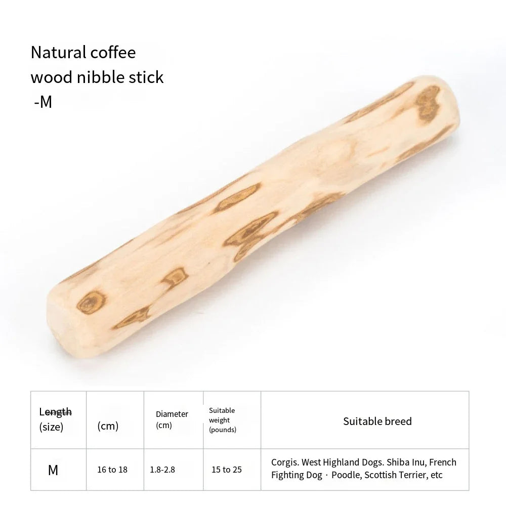 FZCSPEED Coffee Wood Dog Chew Toy - Durable Chew Stick for Tooth Pressure Relief and Endless Playtime