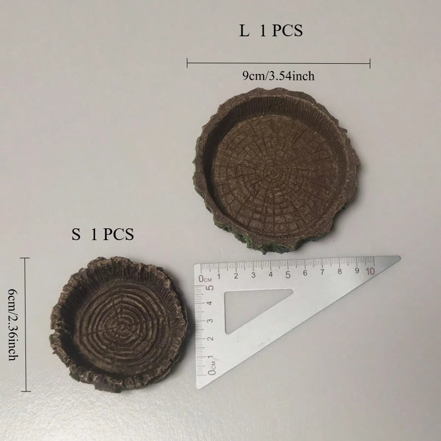 Transform Your Reptile's Habitat with Our Tree Stump Shaped Food and Water Bowl - Perfect for Lizards and Snakes!