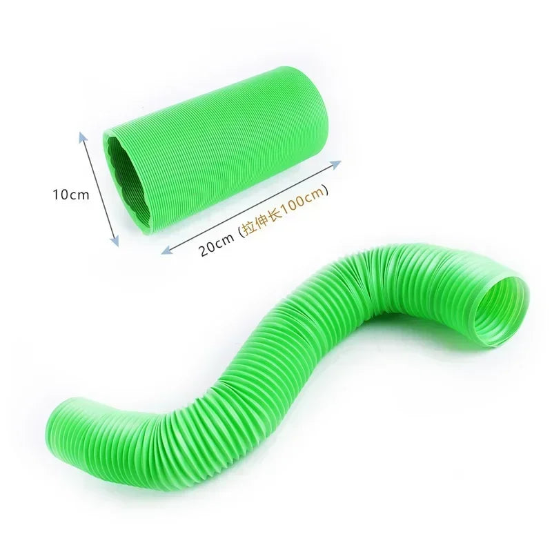 Exciting Telescopic Fun Tunnel for Small Pets - 100Cm Training Channel for Ferrets, Hamsters, and More!