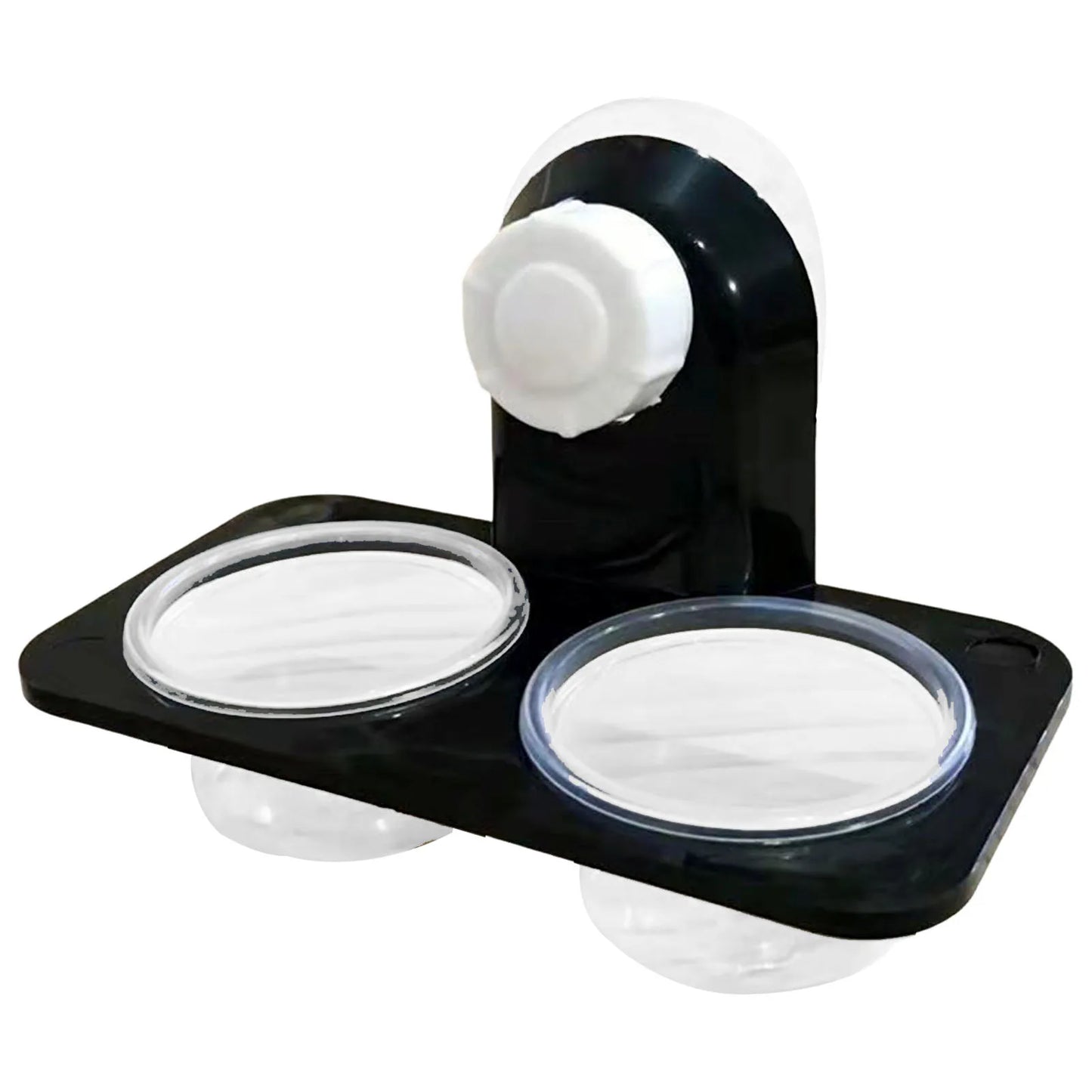 Space-Saving Black Plastic Gecko Feeder Ledge - Essential Feeding Solution for Lizards and Geckos