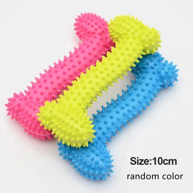 Bite-Resistant Rubber Chew Toy for Small Dogs - The Ultimate Teeth Cleaning Fun!