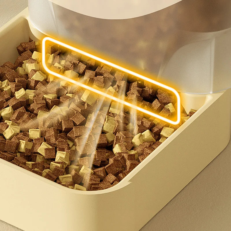 Automatic Pet Feeder and Water Dispenser - Convenient Food Storage Solution for Dogs and Cats