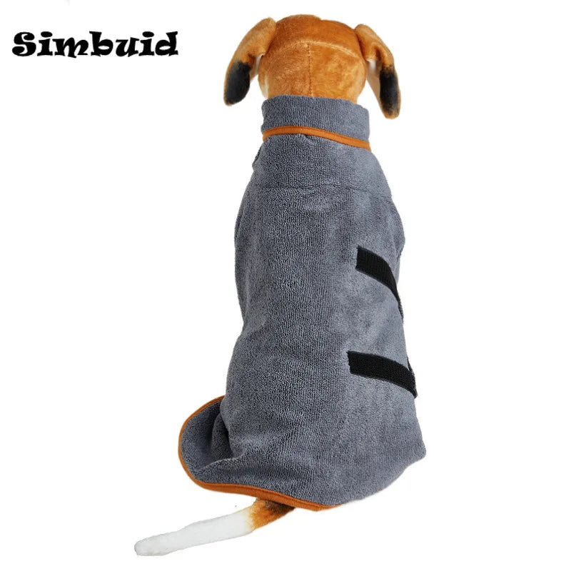 Ultimate Pet Bathrobe: Adjustable, Super Absorbent Towel for All Dog Sizes - Fast Drying & Moisture Wicking