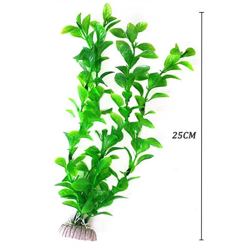 Lifelike Plastic Aquarium Water Grass - Stunning Green & Blue-Purple Artificial Plants for Your Fish Tank Decoration
