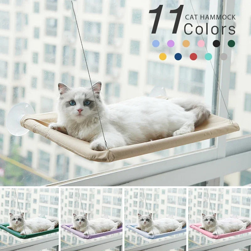 The Purr-fect Sunny Window Hammock: A Cozy Climbing Adventure for Your Feline Friend!