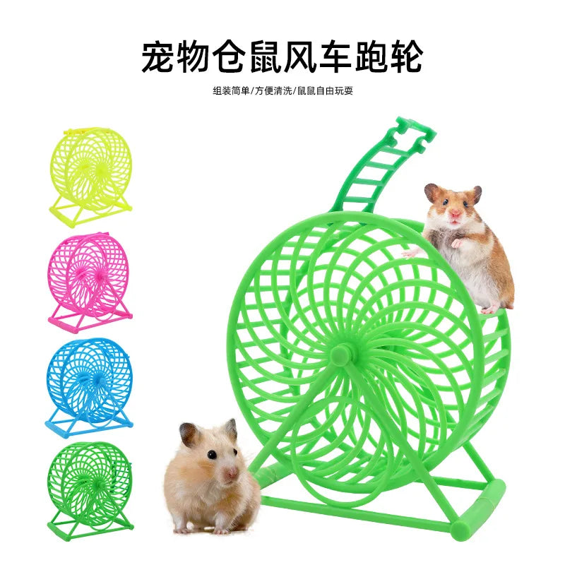 Exciting Windmill Hamster Running Wheel - The Ultimate Exercise Toy for Your Small Pet!