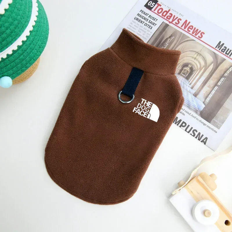 Cozy Fleece Dog Sweater Vest - Perfect Autumn/Winter Jacket for Small Breeds like Chihuahua and Bulldog