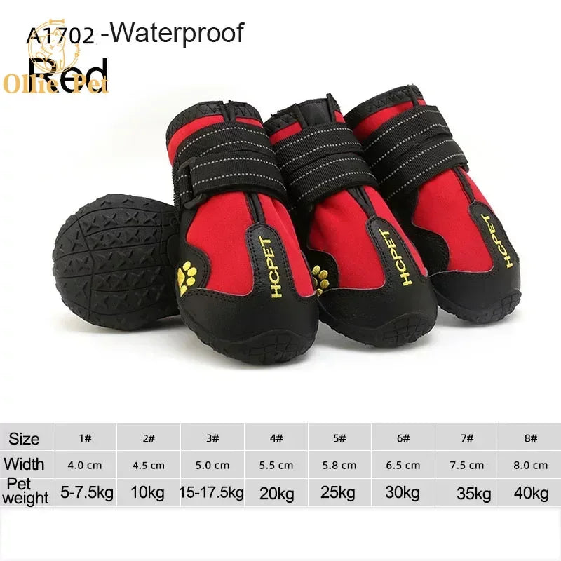 Keep Your Pup Stylish and Safe with Our Waterproof Anti-Slip Dog Boots - Perfect for Autumn and Winter Adventures!