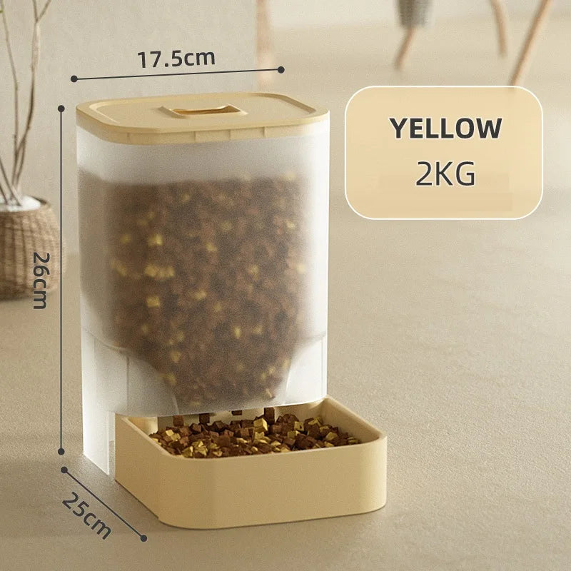 Automatic Pet Feeder and Water Dispenser - Convenient Food Storage Solution for Dogs and Cats
