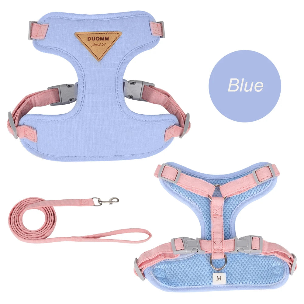 Stylish and Comfortable Cat and Puppy Harness and Leash Set - Perfect for Outdoor Adventures with Your Small Pets!