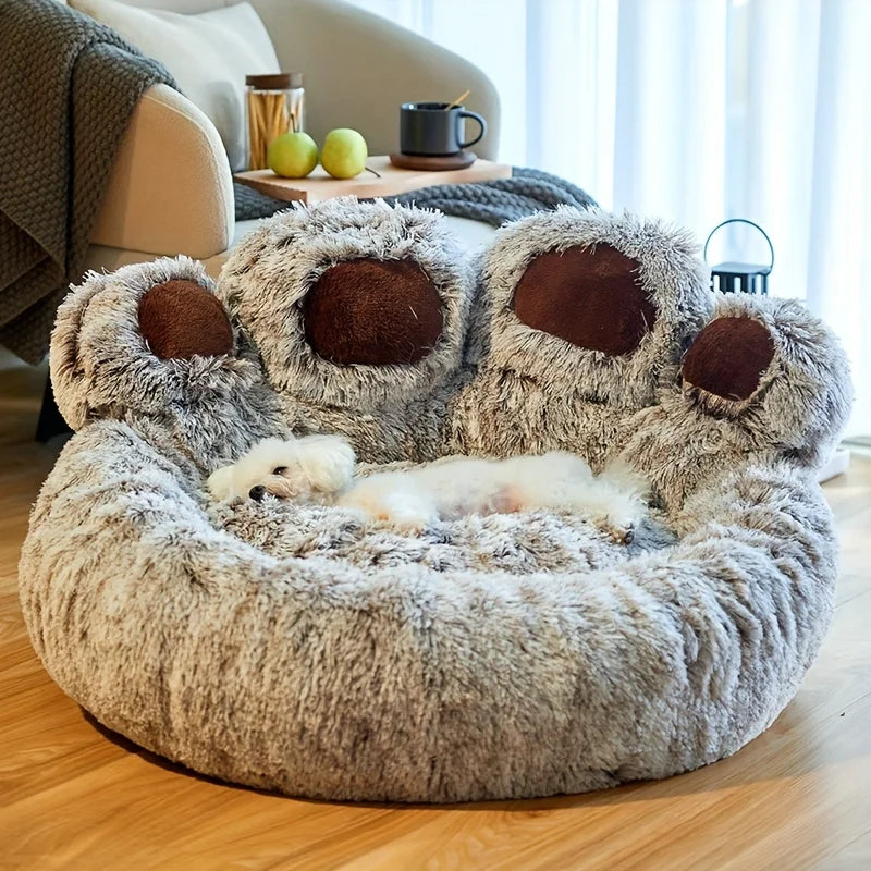 Paw-sitively Adorable Dog Bed: The Cozy Bear Paw Wonderland for Your Furry Friends!