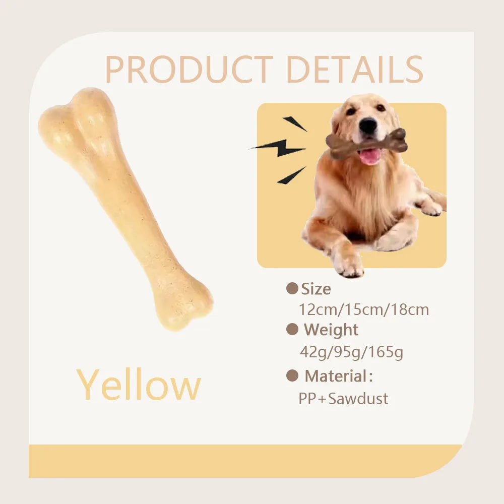 Indestructible Natural Dog Bone Chew Toy - Non-Toxic Anti-Bite Solution for Small, Medium, and Large Dogs