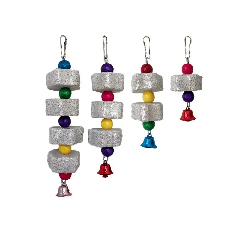 Bright and Engaging Flower-Shaped Bird Molar Toy - Perfect for Parrots, Chinchillas, and Squirrels!